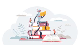 AI and publishing concept image